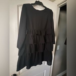 Black Tiered Ruffle Mustard Seed Dress